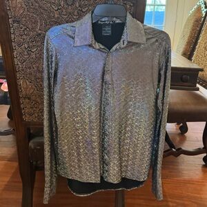 Cowgirl Tuff Metallic Long Sleeve Shirt